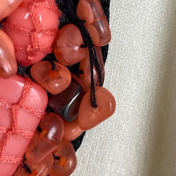 Cache Y2K Knit Beaded Tank Top Ivory Small Boho Festival Gathered Waist S - Picture 6 of 8